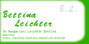 bettina leichter business card